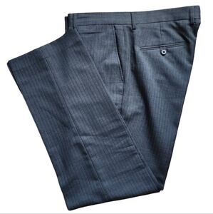 Perry Ellis Dark Gray Pinstripe Trousers Men's 36× 32